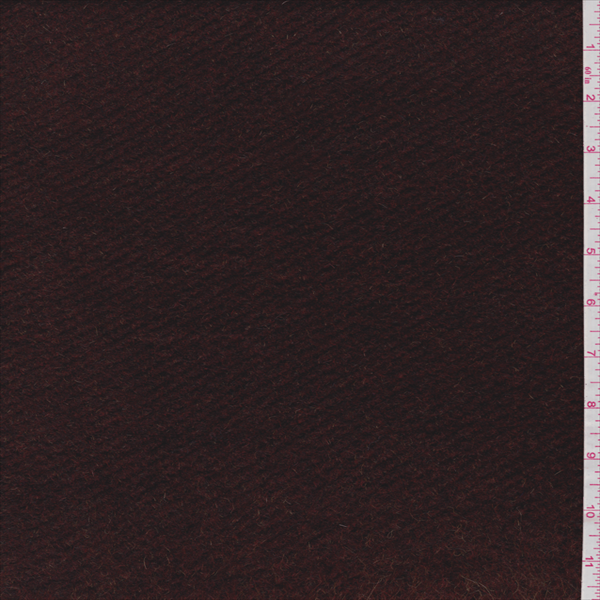 Burgundy Twill Wool Coating