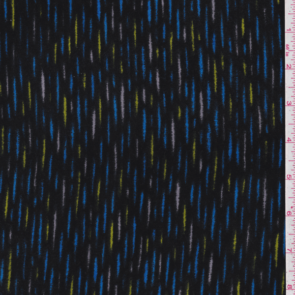 Black Printed Cotton Velvet 25566