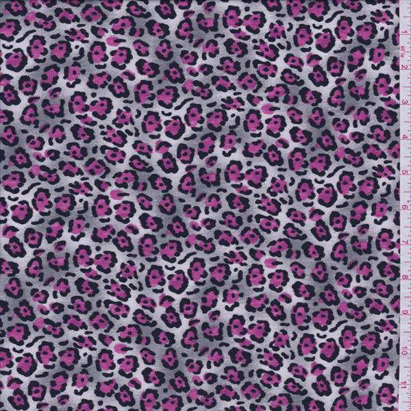 Pink/Grey Cheetah Sweater Knit