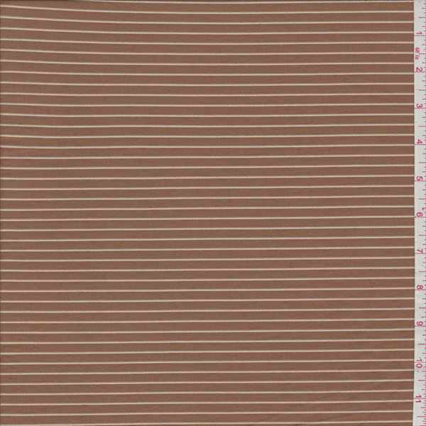 Butterscotch Brown Stripe Suiting
