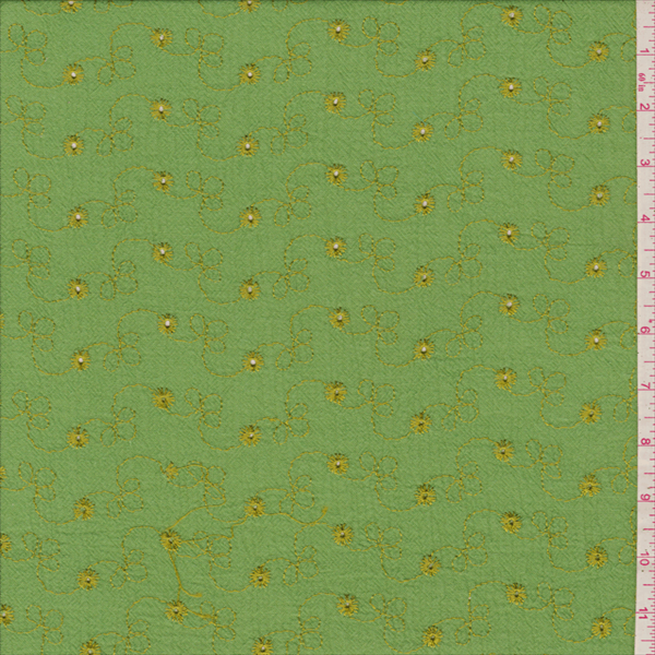 Lime Green Eyelet Gauze 29321 Fashion Fabrics