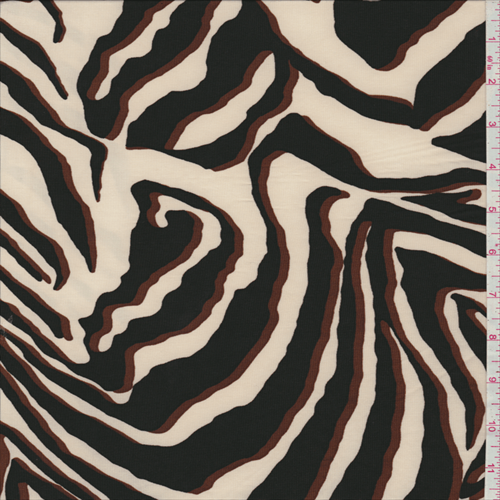 ITY Beige Zebra Jersey Knit 29276 Fashion Fabrics