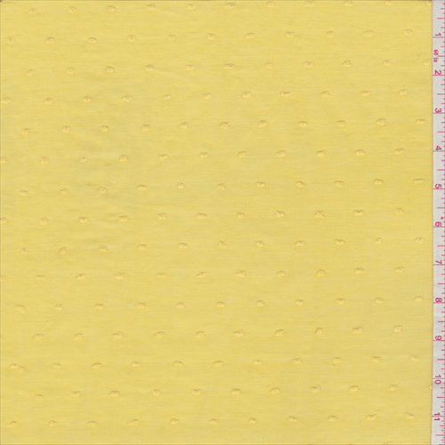 Lemon Yellow Dotted Swiss Lawn
