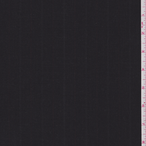 Black Stripe Flannel Suiting 26011