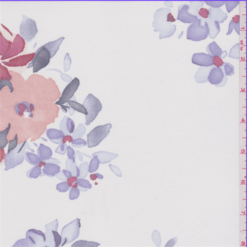 Ivory Floral Silk Georgette
