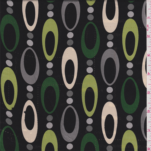 Black Oval Charmeuse