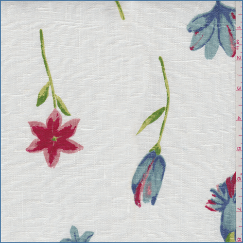 Ivory Floral Linen