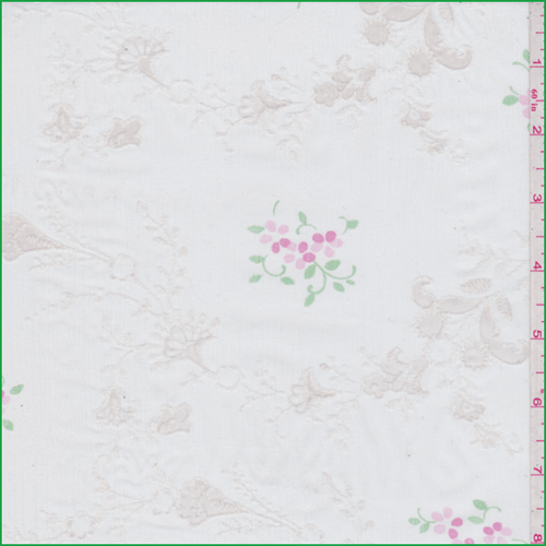 Ivory Floral Silk Chiffon