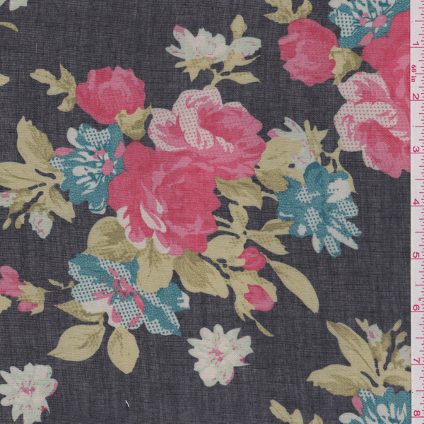 Black Floral Lawn 26500