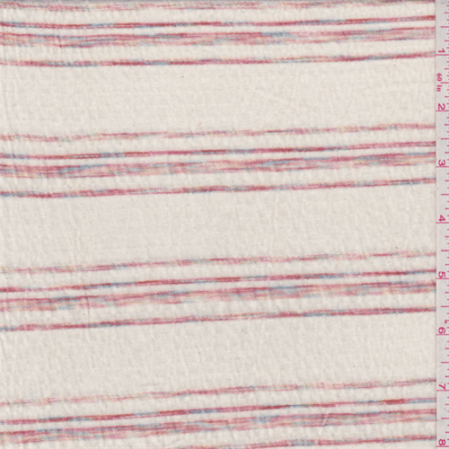 Ivory Stripe Gauze Knit 31040 Discount Fabrics