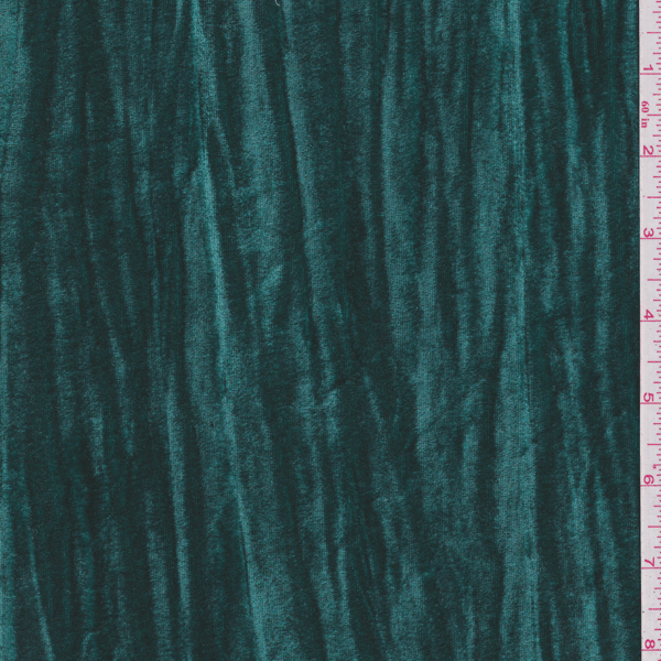 Teal Green Crushed Velvet 26634 Fashion Fabrics