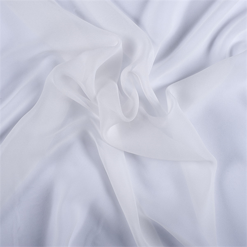 White Wide Silk Chiffon