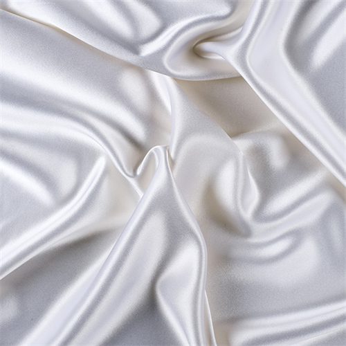 White Silk Crepe Back Satin