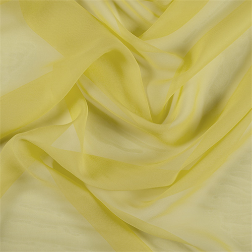 Bright Yellow Silk Chiffon