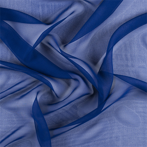 Blue Silk Chiffon