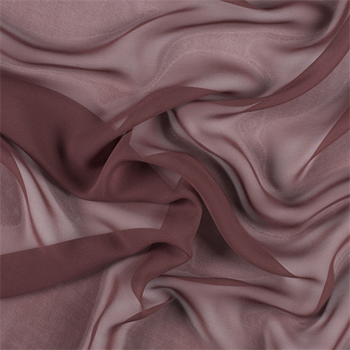 Rust Silk Chiffon
