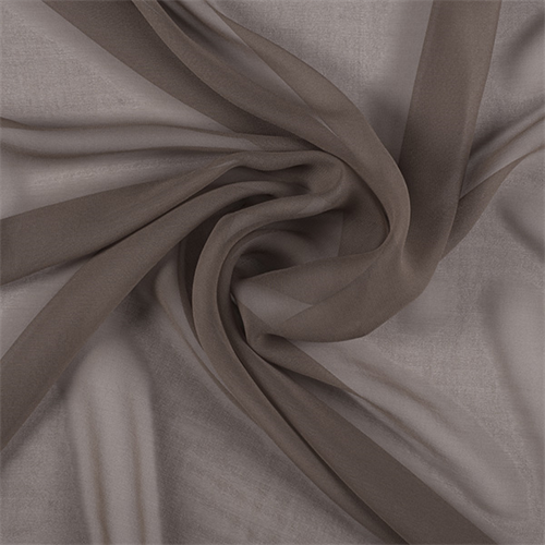Brown Silk Chiffon