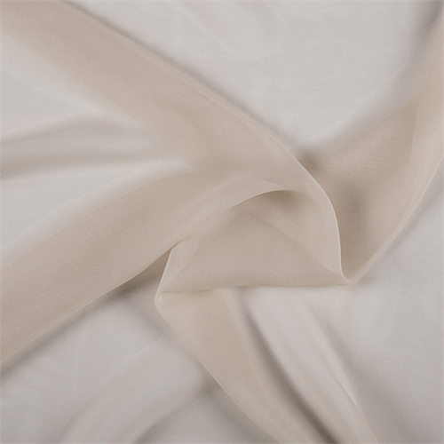 Pale Peach Wide Silk Chiffon