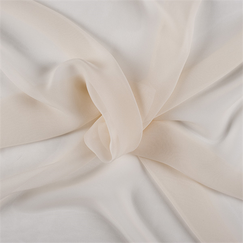 Cream Wide Silk Chiffon