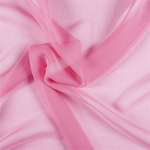 Carnation Pink Wide Silk Chiffon
