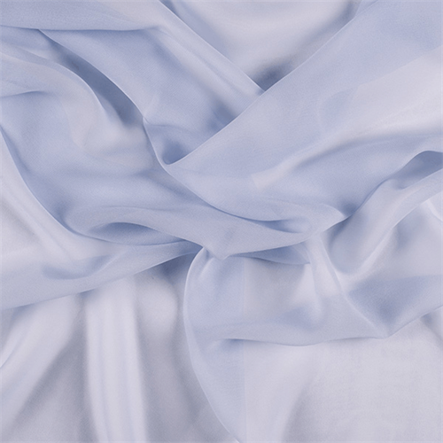 Steel Blue Wide Silk Chiffon