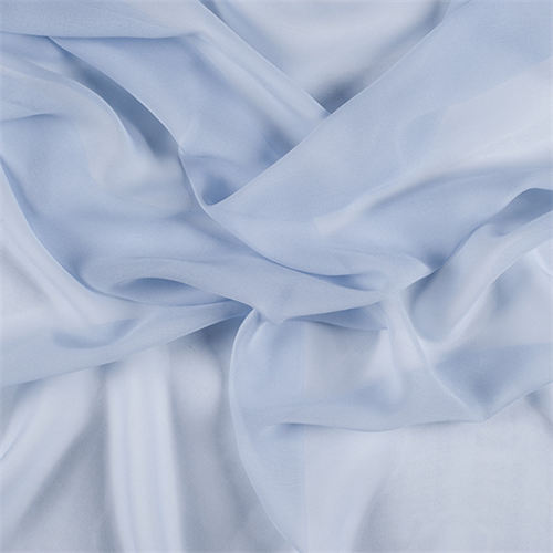 Sky Blue Wide Silk Chiffon