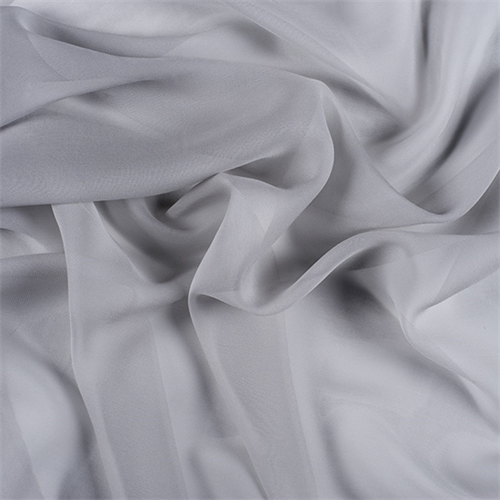 Light Gray Wide Silk Chiffon