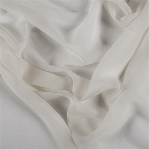 Pale Yellow Wide Silk Chiffon