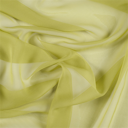 Chartreuse Wide Silk Chiffon