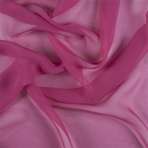 Fuschia Wide Silk Chiffon