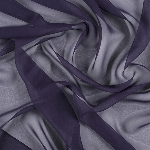 Dark Purple Wide Silk Chiffon
