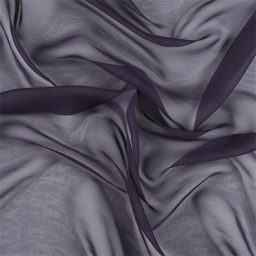 Eggplant Wide Silk Chiffon