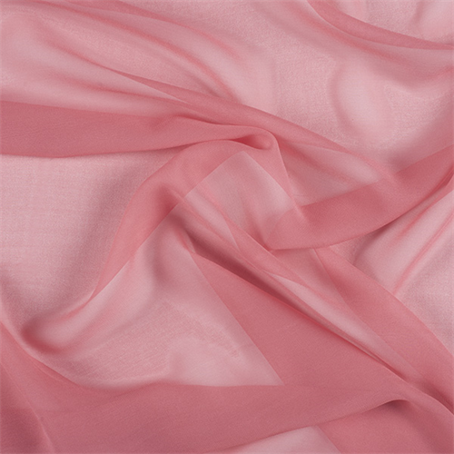 Coral Wide Silk Chiffon