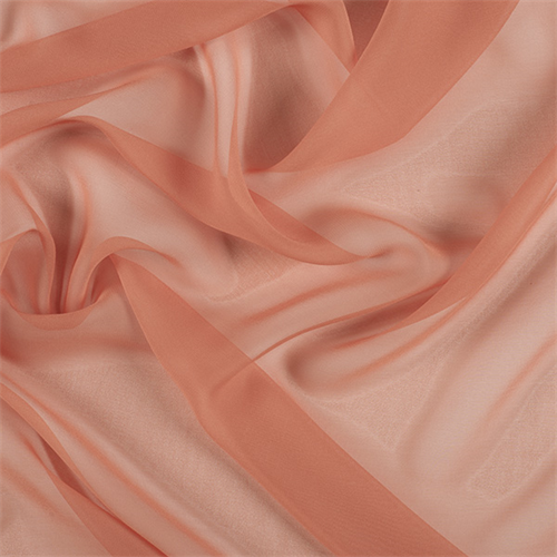 Tangerine Wide Silk Chiffon