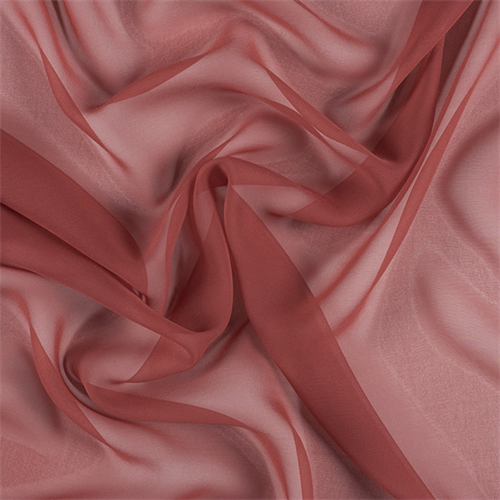 Antique Red Wide Silk Chiffon