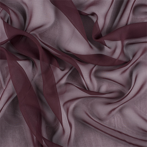 Wine Wide Silk Chiffon