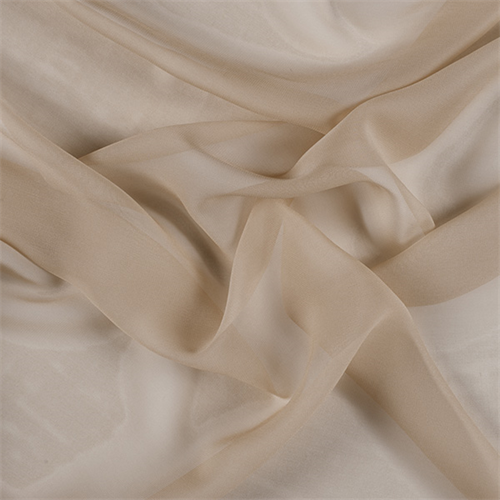 Golden Tan Wide Silk Chiffon