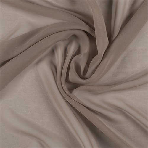 Mocha Wide Silk Chiffon