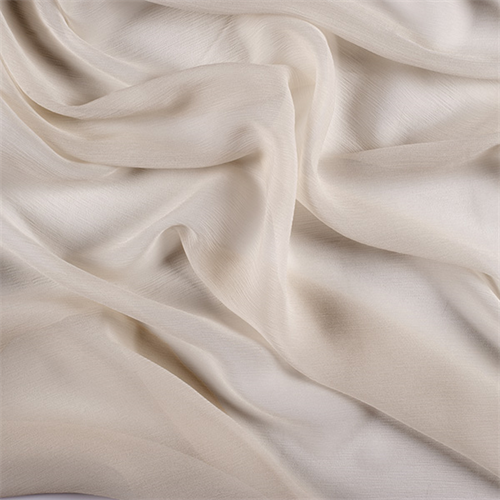Soft Yellow Crinkled Silk Chiffon