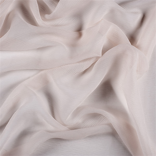Vanilla Crinkled Silk Chiffon