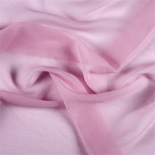 Bubble Gum Crinkled Silk Chiffon