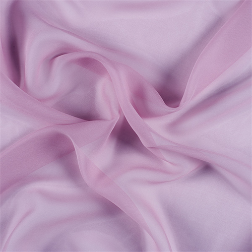 Rose Pink Crinkled Silk Chiffon