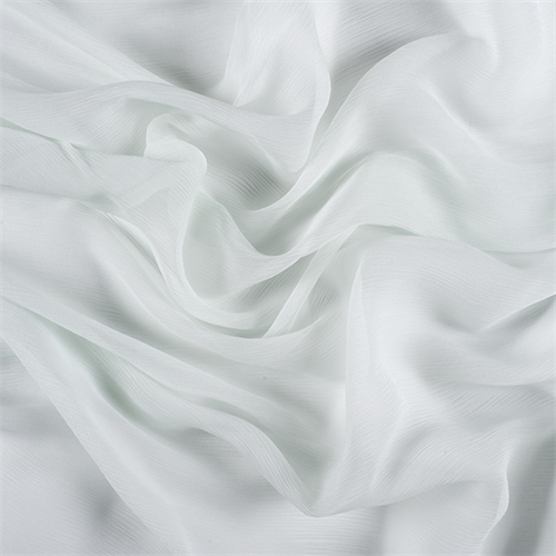 Pale Mint Crinkled Silk Chiffon
