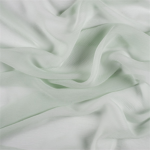 Sage Green Crinkled Silk Chiffon