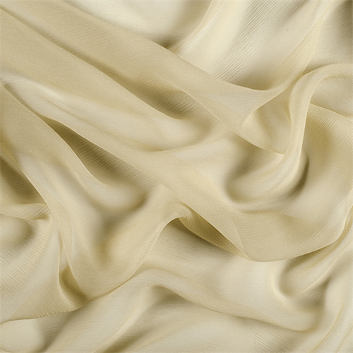Peridot Green Crinkled Silk Chiffon