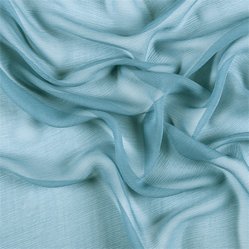 Seafoam Crinkled Silk Chiffon