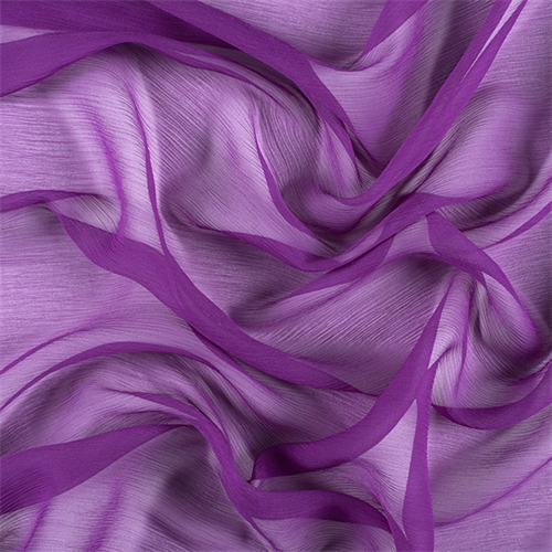 Grape Crinkled Silk Chiffon