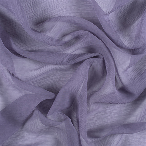 Amethyst Crinkled Silk Chiffon