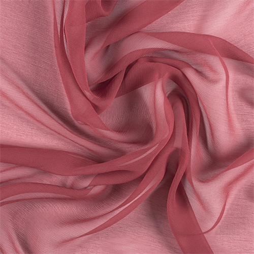 Antique Red Crinkled Silk Chiffon