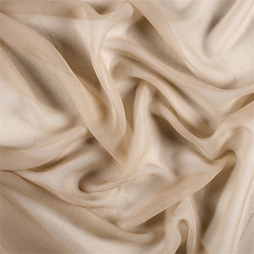 Antique Gold Crinkled Silk Chiffon